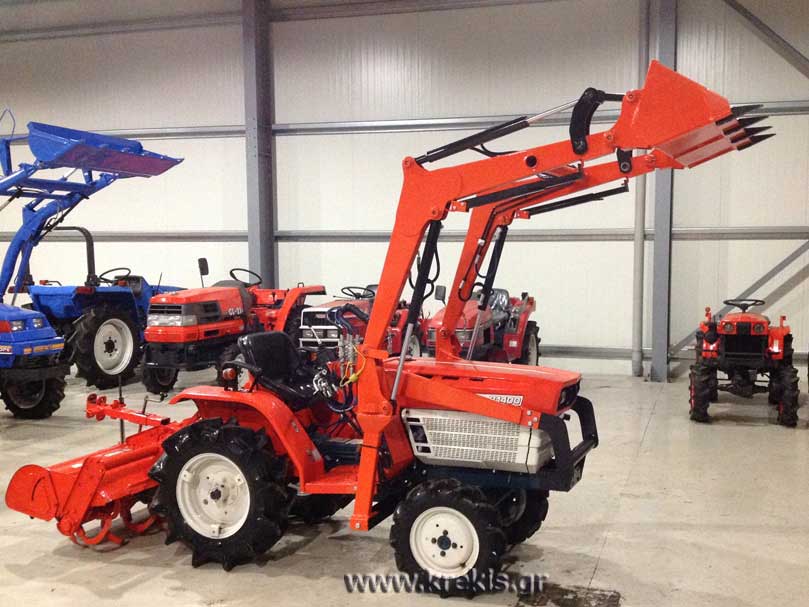 Τρακτέρ με φρέζα και κουβά KUBOTA B1400FL